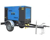 ТСС ЭД-100-Т400-2РКМ11 в шумозащитном кожухе на прицепе с АВР
